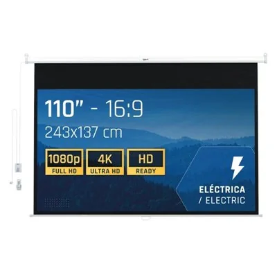Iggual Pantalla Eléctrica Mural 16:9 110" 243x137cm con Control Iggual Pantalla Eléctrica Mural 16:9 110" 243x137cm con Control