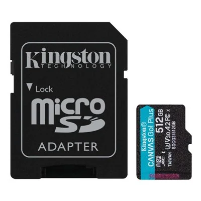 Kingston Canvas Go! Plus MicroSDXC 512GB UHS-I U3 V30 Clase 10 Kingston Canvas Go! Plus MicroSDXC 512GB UHS-I U3 V30 Clase 10