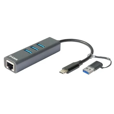 D-Link DUB-2332 Adaptador USB-C/USB a Gigabit Ethernet con 3 D-Link DUB-2332 Adaptador USB-C/USB a Gigabit Ethernet con 3