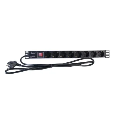 2lan regleta 19" 8 schukos interruptor 2lan regleta 19" 8 schukos interruptor