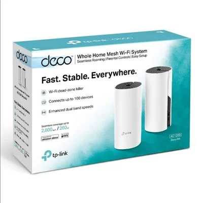 Tp-link deco m4(2-pack) ap ac1200 wifi mesh 2xgbe