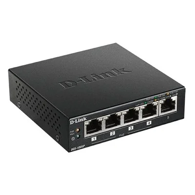 Switch D-Link DGS-1005P 5 Puertos/ RJ-45 10/100/1000 PoE Switch D-Link DGS-1005P 5 Puertos/ RJ-45 10/100/1000 PoE