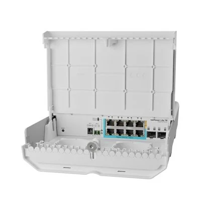 MikroTik netPower Lite 7R Switch 8 Puertos Gigabit PoE + 2 SFP+