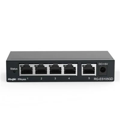 Ruijie unmanaged switch 5xgb rj45 steel case