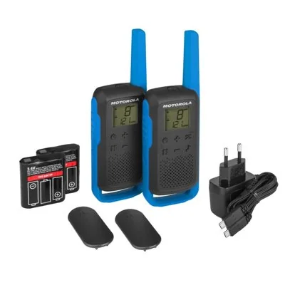 Motorola TLKR T62 Pack 2 Walkie Talkie Azules
