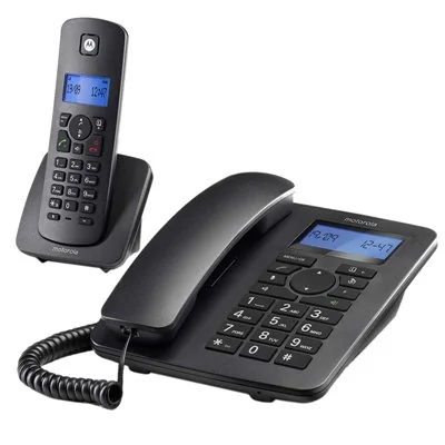 Motorola c4201 telefono combo fijo + dect negro Motorola c4201 telefono combo fijo + dect negro