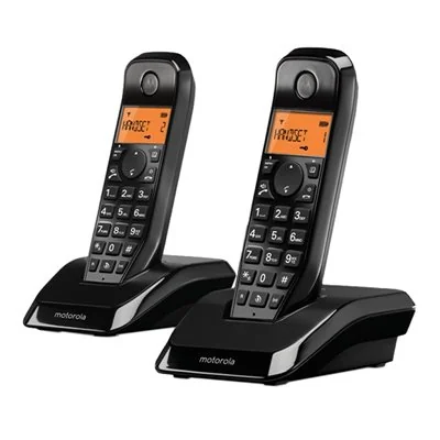 Motorola S1202 Duo Pack 2 Teléfonos Inalámbricos Negros