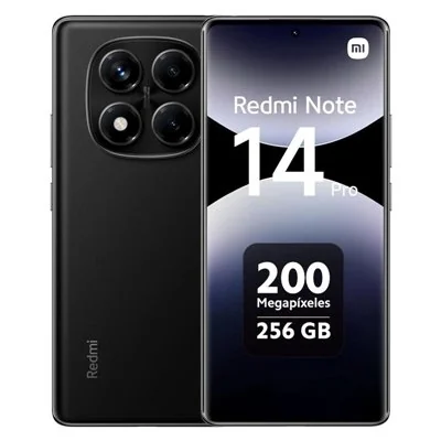 Xiaomi Redmi Note 14 Pro 4G Negro Medianoche 256GB 8GB 6.67"