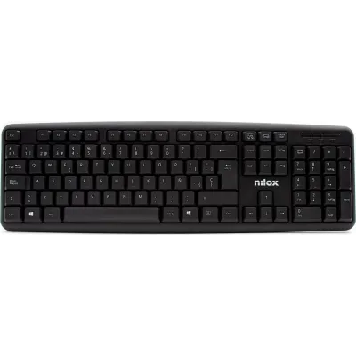 Nilox Teclado USB silencioso compacto y numérico, Negro