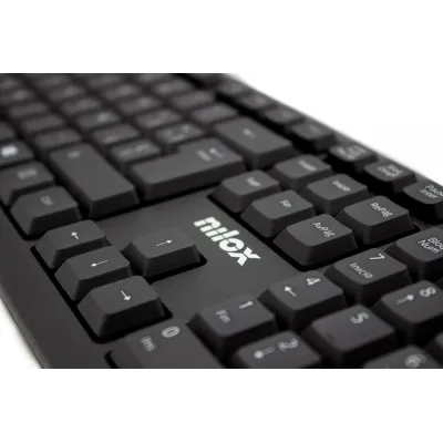 Nilox Teclado USB silencioso compacto y numérico, Negro