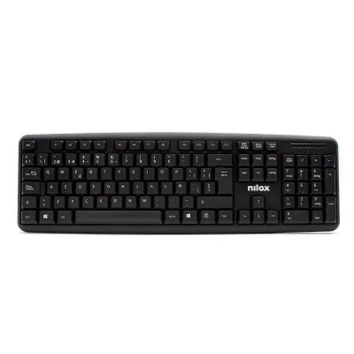 Nilox Teclado USB silencioso compacto y numérico, Negro