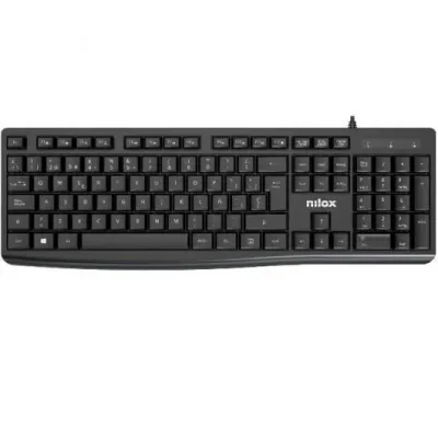 Nilox Combo de Teclado y Ratón con Cable Negro QWERTY Español Nilox Combo de Teclado y Ratón con Cable Negro QWERTY Español