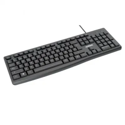 Nilox Combo de Teclado y Ratón con Cable Negro QWERTY Español Nilox Combo de Teclado y Ratón con Cable Negro QWERTY Español