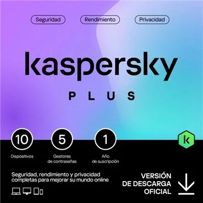 Kaspersky Plus Internet Security 2024 | 10 Dispositivos | 1 año