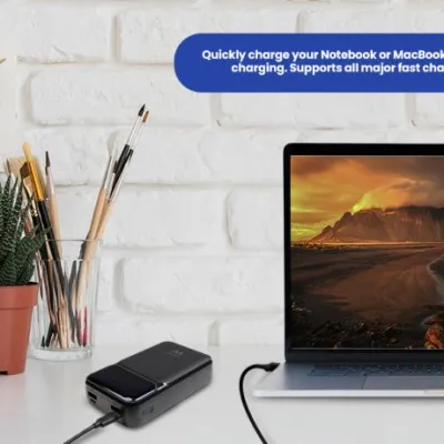 Ewent Power Bank de 65W y 20,000 mAh – Batería Externa de Carga
