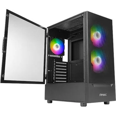 Antec NX410 Gris ATX Apertura lateral con Cristal Templado ARGB