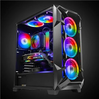 Antec DF600 Flux RGB ATX Cristal Templado USB 3.0 Negra
