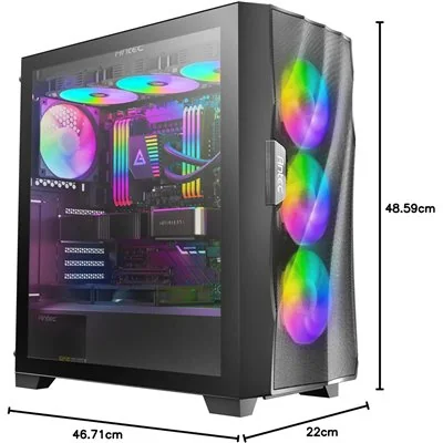 Antec DF700 Flux RGB ATX Cristal Templado USB 3.0 Negra