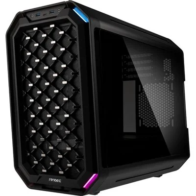 Antec Dark Cube Caja MicroATX Doble frontal, Cristal Negra