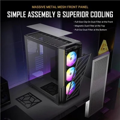 Antec P20C ARGB Negra con Cristal Templado