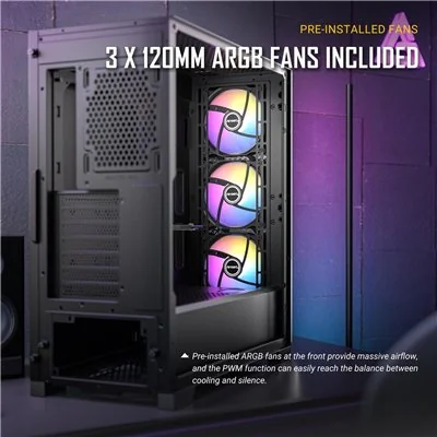 Antec P20C ARGB Negra con Cristal Templado