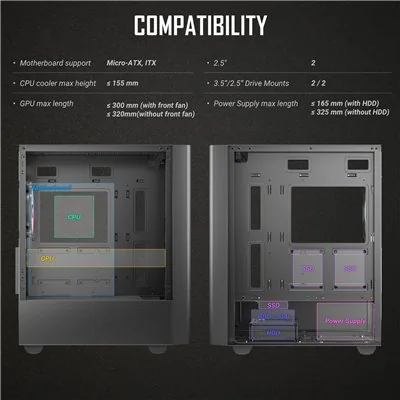 Antec NX500M Negra con Cristal Templado USB-C