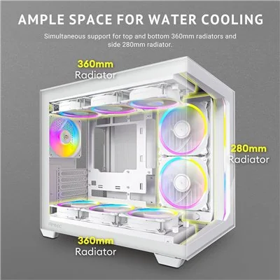 Antec C5 ARGB Blanca ATX Cristal Templado USB-C