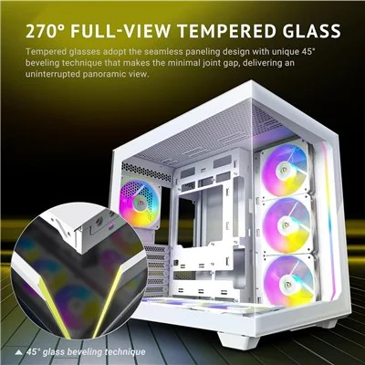 Antec C5 ARGB Blanca ATX Cristal Templado USB-C
