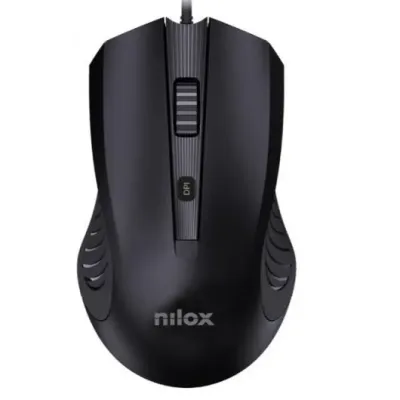 Nilox MOUSB1013 Ratón con Cable USB 2400DPI Negro Nilox MOUSB1013 Ratón con Cable USB 2400DPI Negro