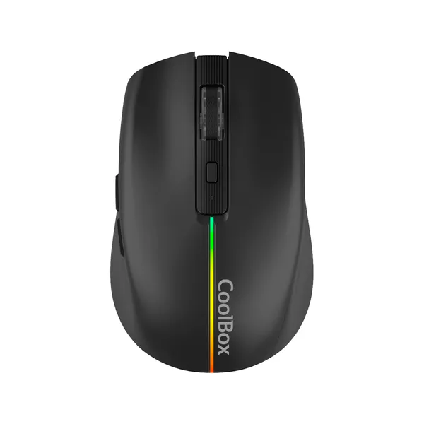 Raton Gaming Optico Wireless Recargable W01 Rgb Negro Coolbox