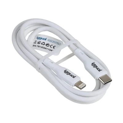 Iggual cable usb-c/lightning 100 cm blanco q3.0 3a Iggual cable usb-c/lightning 100 cm blanco q3.0 3a