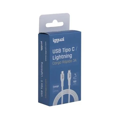 Iggual cable usb-c/lightning 100 cm blanco q3.0 3a Iggual cable usb-c/lightning 100 cm blanco q3.0 3a