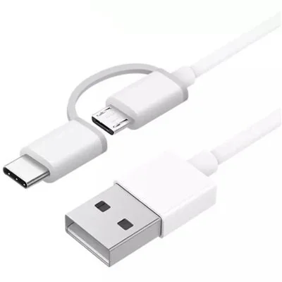 Xiaomi Cable USB a Micro USB con Adaptador USB-C 1m Blanco Xiaomi Cable USB a Micro USB con Adaptador USB-C 1m Blanco