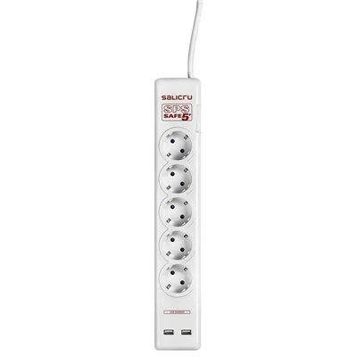 Salicru sps safe 5+ regleta con protección 5 tomas