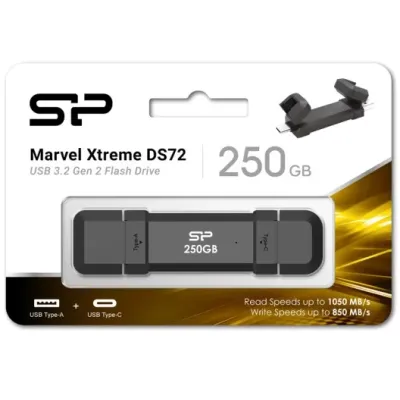 Silicon Power DS72 SSD 250GB Memoria USB-C + USB-A