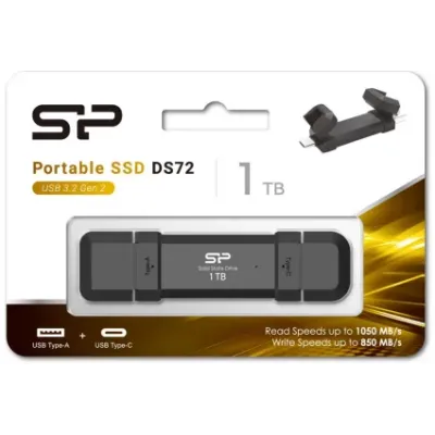 Silicon Power DS72 SSD 1TB Memoria USB-C + USB-A Silicon Power DS72 SSD 1TB Memoria USB-C + USB-A