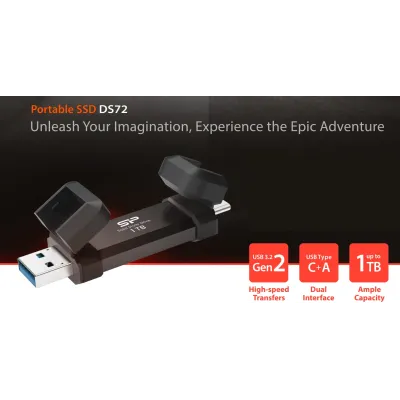 Silicon Power DS72 SSD 1TB Memoria USB-C + USB-A Silicon Power DS72 SSD 1TB Memoria USB-C + USB-A