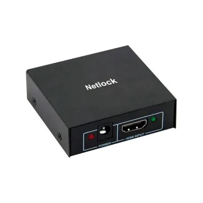 Netlock splitter hdmi 4k/30hz de 2 puertos mini me Netlock splitter hdmi 4k/30hz de 2 puertos mini me