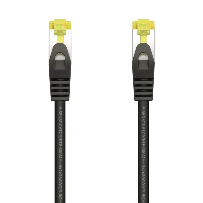Aisens Cable de Red S/FTP RJ45 Cat.7 25cm Negro