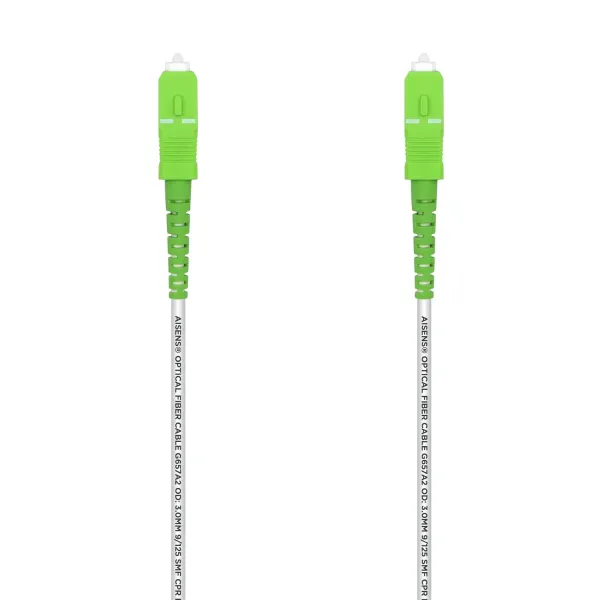 Aisens Cable Fibra Óptica Latiguillo G657A2 3.0 9/125 SMF Simplex CPR DCA LSZH, SC/APC-SC/APC 2.0M
