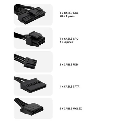 CoolBox 500GR Black 500W Fuente de alimentación ATX Silent CoolBox 500GR Black 500W Fuente de alimentación ATX Silent