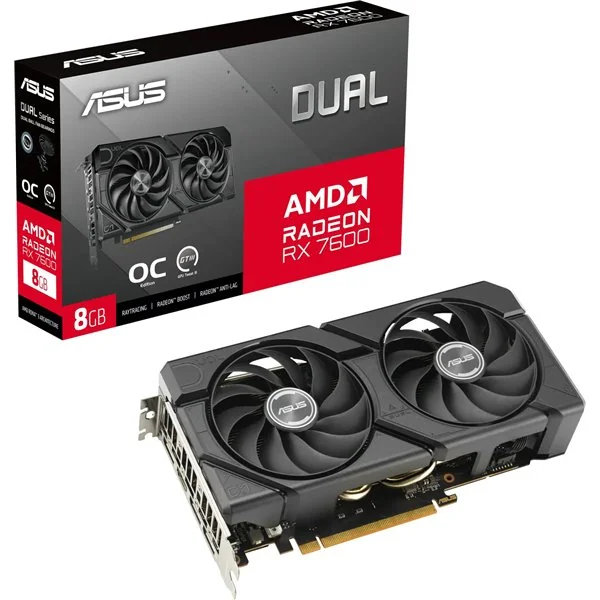 Asus Dual Radeon RX 7600 EVO OC Edition 8GB GDDR6