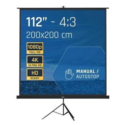 iggual Pantalla de Proyección 112" 200x200 cm con Trípode +