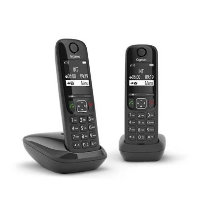 Gigaset AS690 Duo Pack de Teléfonos Inalámbricos Negros