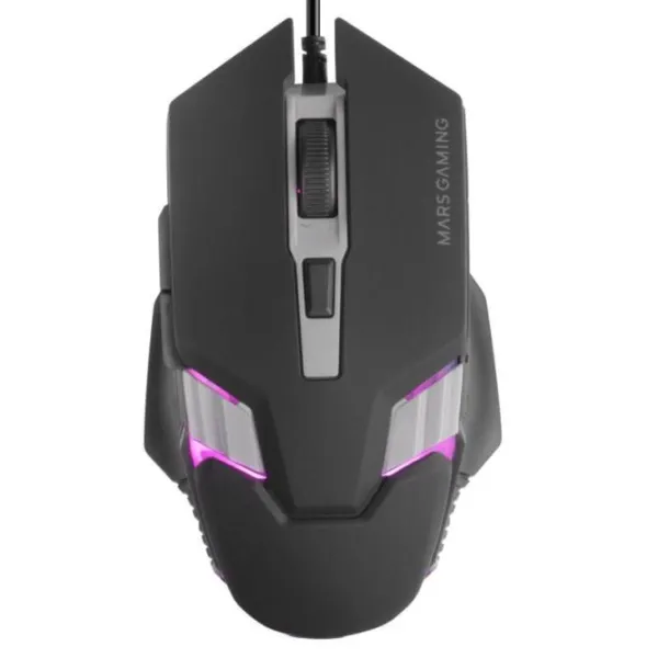 Mars Gaming MMM024 Ratón Gaming RGB Flow Sensor Óptico 4000 DPI Negro