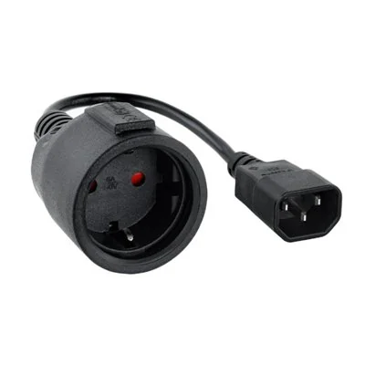 Nanocable Cable Adaptador C14/M a CEE7/H “Schuko” conector Nanocable Cable Adaptador C14/M a CEE7/H “Schuko” conector