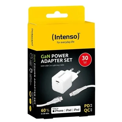 Intenso | kit cargador gan w30c + cable lightning Intenso | kit cargador gan w30c + cable lightning