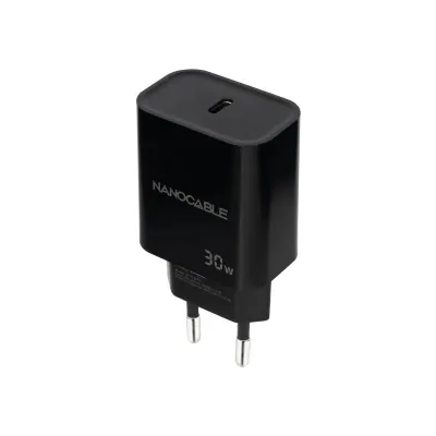 Cargador Pared 1xusb-c Pd 30w Negro Nanocable Cargador Pared 1xusb-c Pd 30w Negro Nanocable