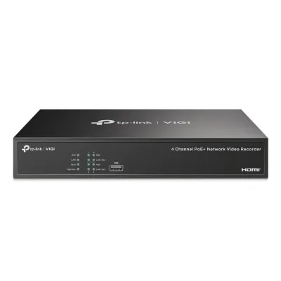 TP-Link VIGI NVR1004H-4P Grabadore de vídeo en red (NVR) Negro