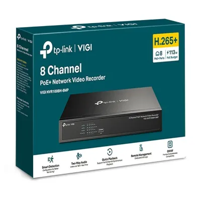TP-Link VIGI NVR1008H-8MP Grabadore de vídeo en red (NVR) Negro